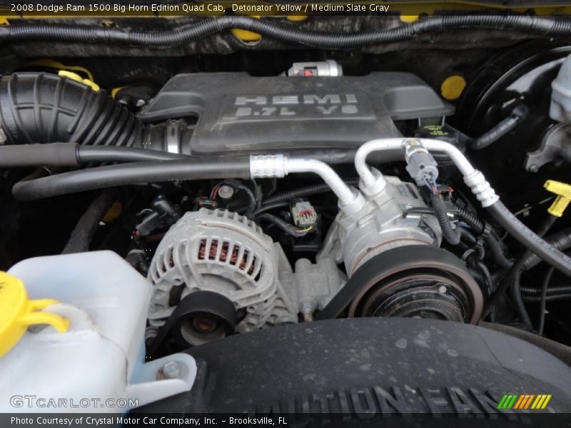 Detonator Yellow / Medium Slate Gray 2008 Dodge Ram 1500 Big Horn Edition Quad Cab