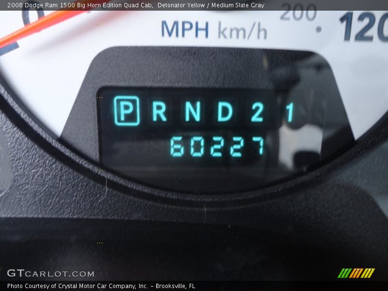 Detonator Yellow / Medium Slate Gray 2008 Dodge Ram 1500 Big Horn Edition Quad Cab