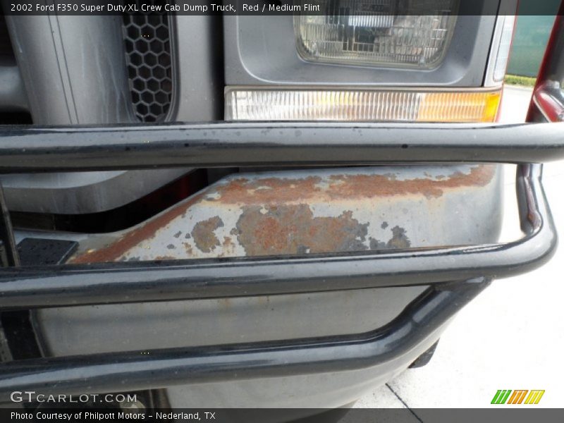 Red / Medium Flint 2002 Ford F350 Super Duty XL Crew Cab Dump Truck