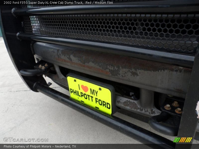 Red / Medium Flint 2002 Ford F350 Super Duty XL Crew Cab Dump Truck
