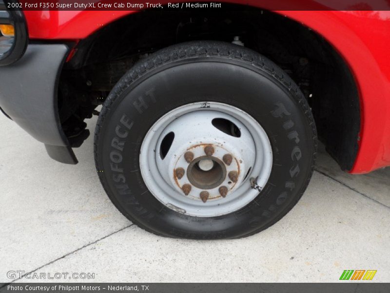 Red / Medium Flint 2002 Ford F350 Super Duty XL Crew Cab Dump Truck