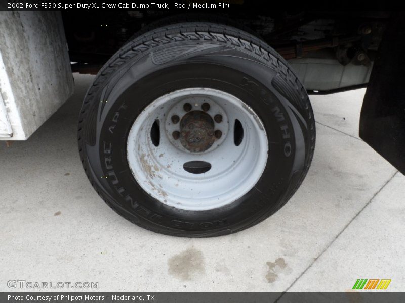 Red / Medium Flint 2002 Ford F350 Super Duty XL Crew Cab Dump Truck