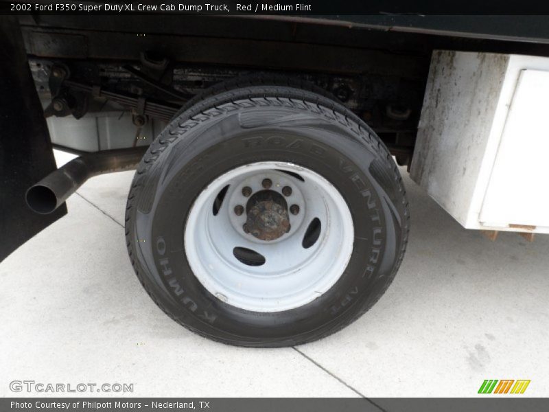 Red / Medium Flint 2002 Ford F350 Super Duty XL Crew Cab Dump Truck