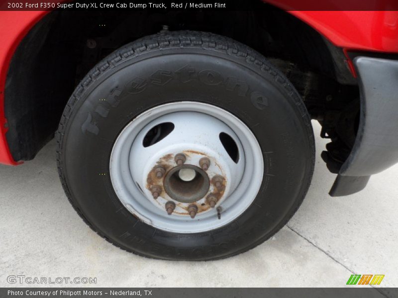 Red / Medium Flint 2002 Ford F350 Super Duty XL Crew Cab Dump Truck
