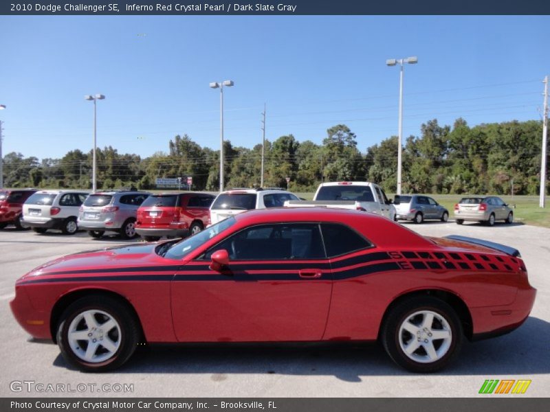 Inferno Red Crystal Pearl / Dark Slate Gray 2010 Dodge Challenger SE