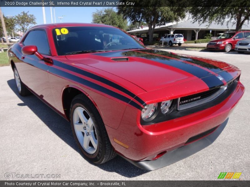 Inferno Red Crystal Pearl / Dark Slate Gray 2010 Dodge Challenger SE