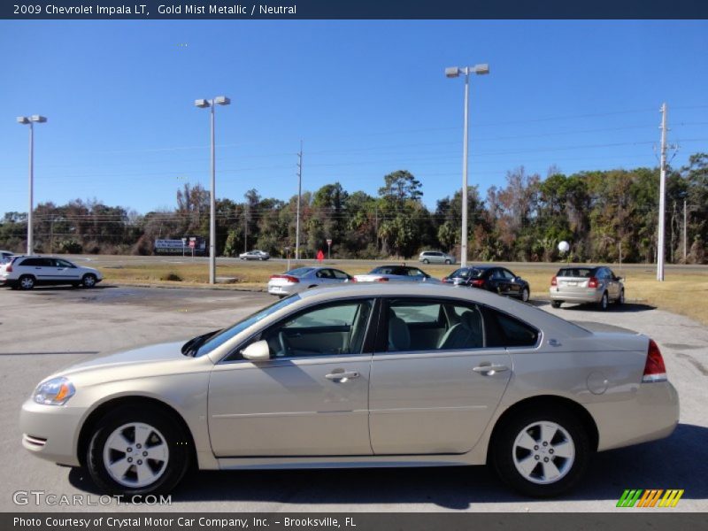 Gold Mist Metallic / Neutral 2009 Chevrolet Impala LT
