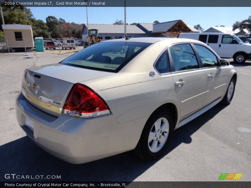 Gold Mist Metallic / Neutral 2009 Chevrolet Impala LT