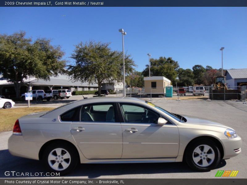 Gold Mist Metallic / Neutral 2009 Chevrolet Impala LT