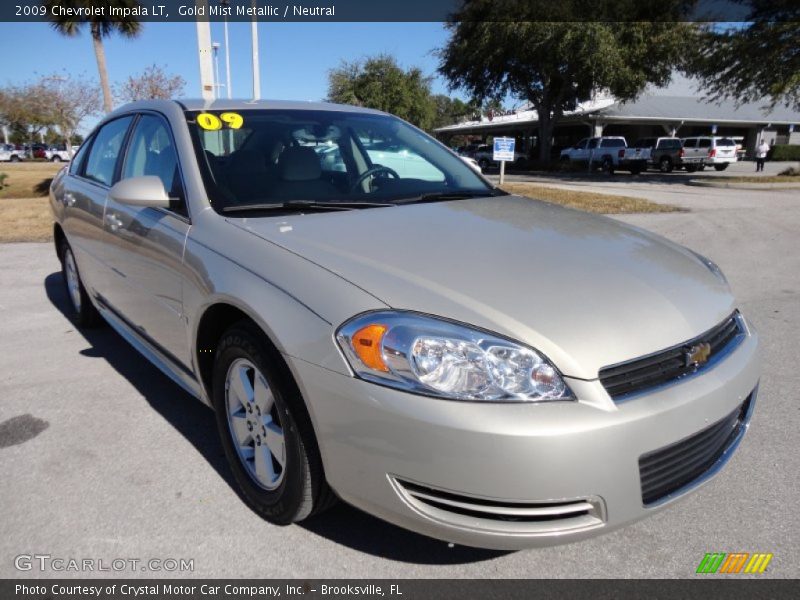 Gold Mist Metallic / Neutral 2009 Chevrolet Impala LT