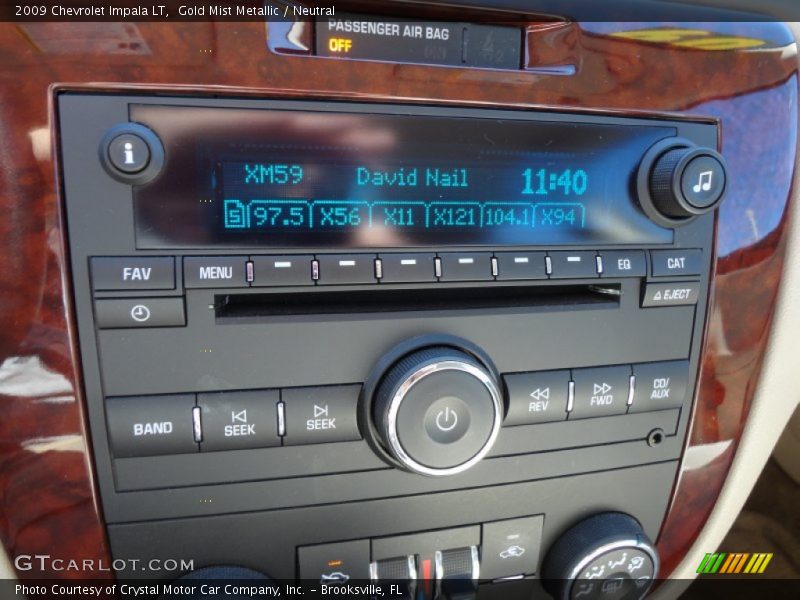Gold Mist Metallic / Neutral 2009 Chevrolet Impala LT