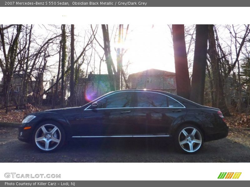 Obsidian Black Metallic / Grey/Dark Grey 2007 Mercedes-Benz S 550 Sedan