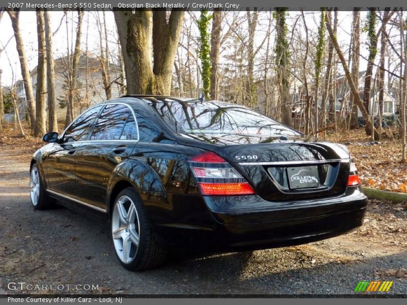 Obsidian Black Metallic / Grey/Dark Grey 2007 Mercedes-Benz S 550 Sedan