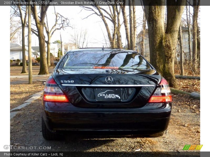 Obsidian Black Metallic / Grey/Dark Grey 2007 Mercedes-Benz S 550 Sedan