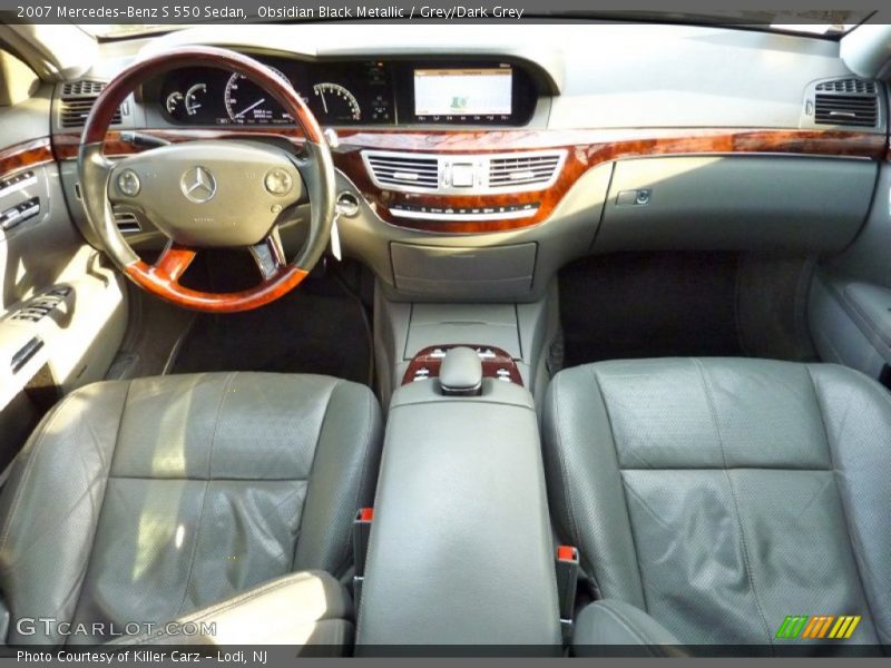Obsidian Black Metallic / Grey/Dark Grey 2007 Mercedes-Benz S 550 Sedan
