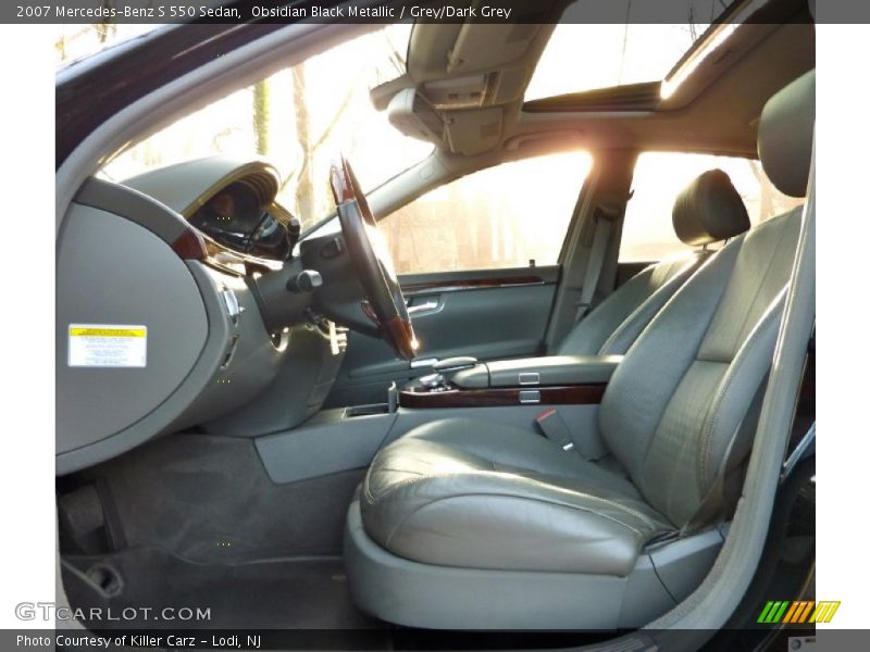 Obsidian Black Metallic / Grey/Dark Grey 2007 Mercedes-Benz S 550 Sedan