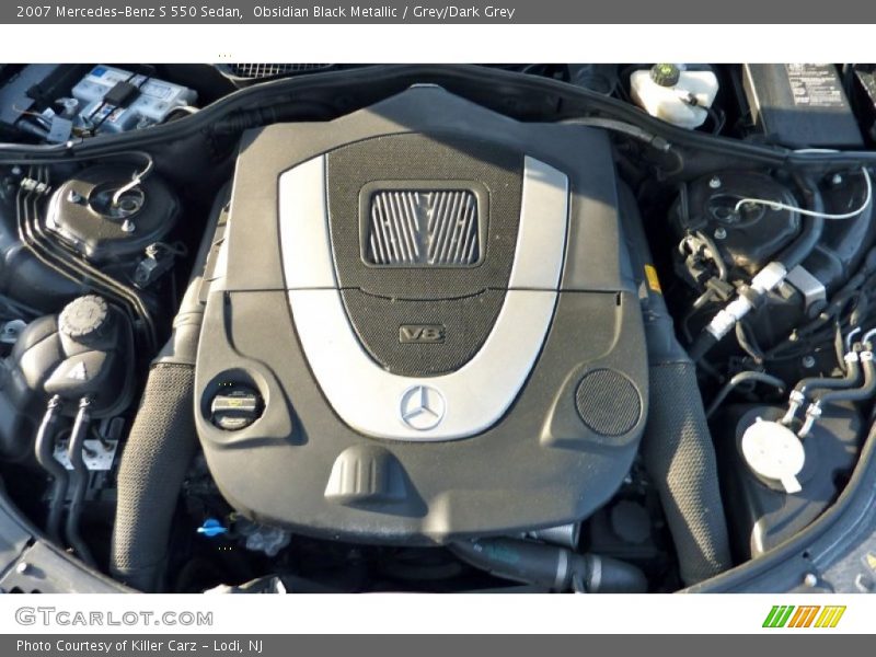 Obsidian Black Metallic / Grey/Dark Grey 2007 Mercedes-Benz S 550 Sedan