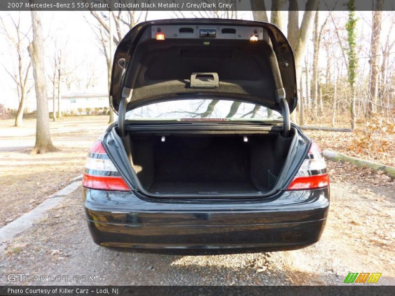 Obsidian Black Metallic / Grey/Dark Grey 2007 Mercedes-Benz S 550 Sedan