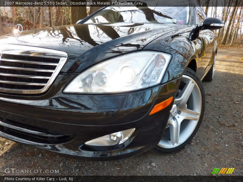 Obsidian Black Metallic / Grey/Dark Grey 2007 Mercedes-Benz S 550 Sedan