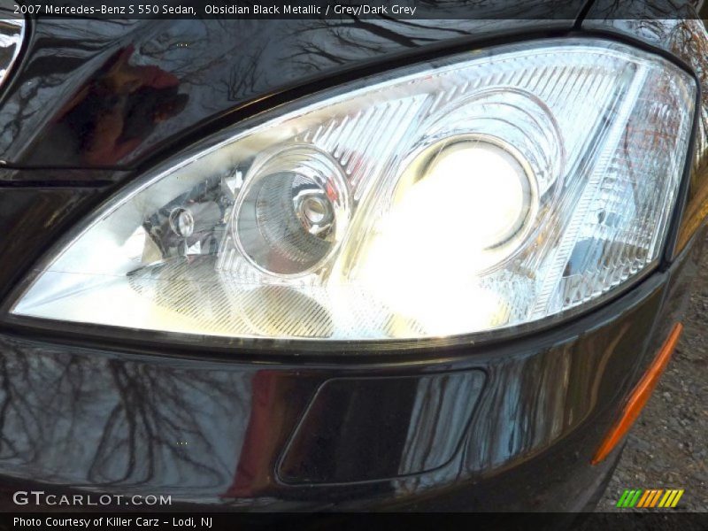 Obsidian Black Metallic / Grey/Dark Grey 2007 Mercedes-Benz S 550 Sedan
