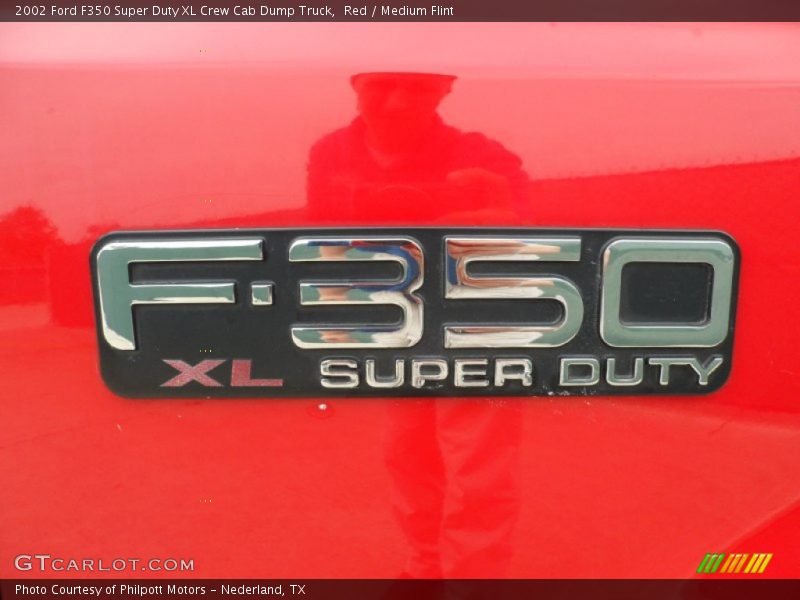 Red / Medium Flint 2002 Ford F350 Super Duty XL Crew Cab Dump Truck