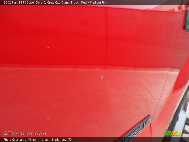 Red / Medium Flint 2002 Ford F350 Super Duty XL Crew Cab Dump Truck