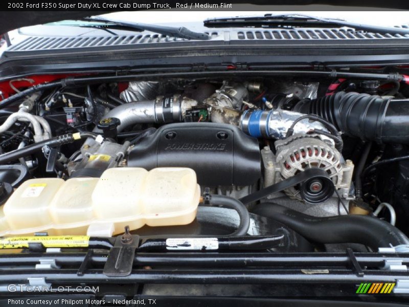 Red / Medium Flint 2002 Ford F350 Super Duty XL Crew Cab Dump Truck
