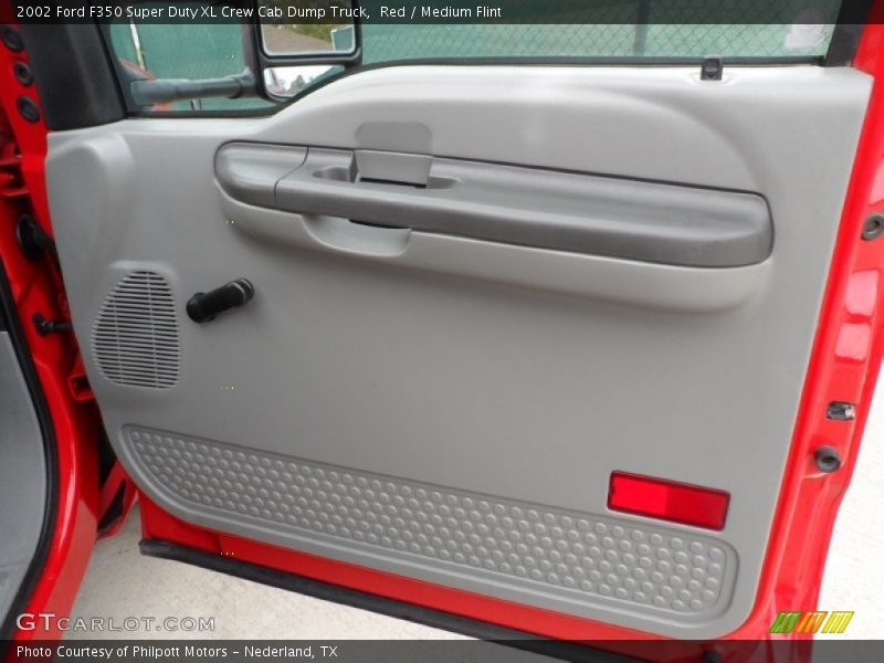 Red / Medium Flint 2002 Ford F350 Super Duty XL Crew Cab Dump Truck