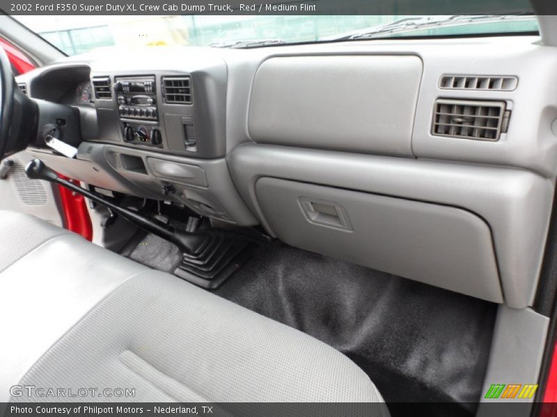 Red / Medium Flint 2002 Ford F350 Super Duty XL Crew Cab Dump Truck