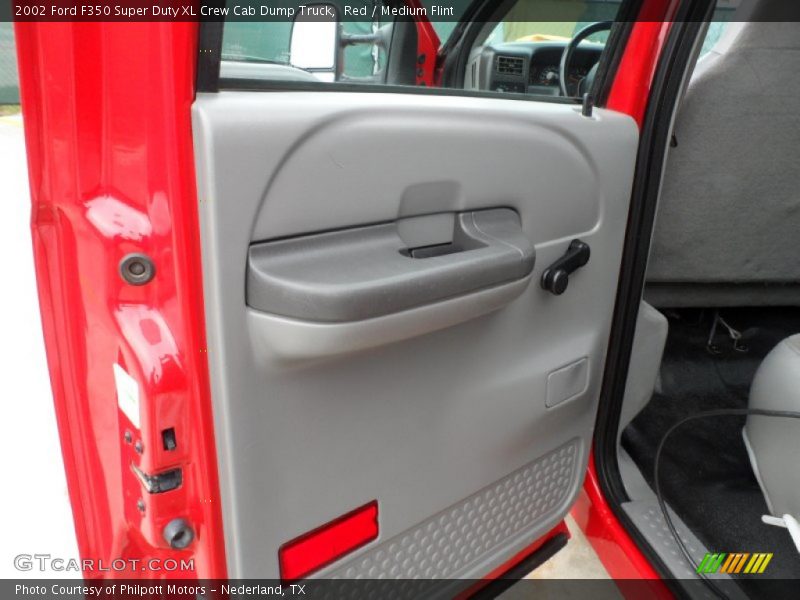 Red / Medium Flint 2002 Ford F350 Super Duty XL Crew Cab Dump Truck