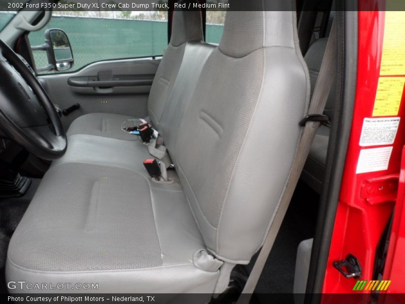 Red / Medium Flint 2002 Ford F350 Super Duty XL Crew Cab Dump Truck