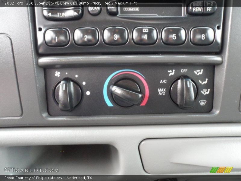 Red / Medium Flint 2002 Ford F350 Super Duty XL Crew Cab Dump Truck