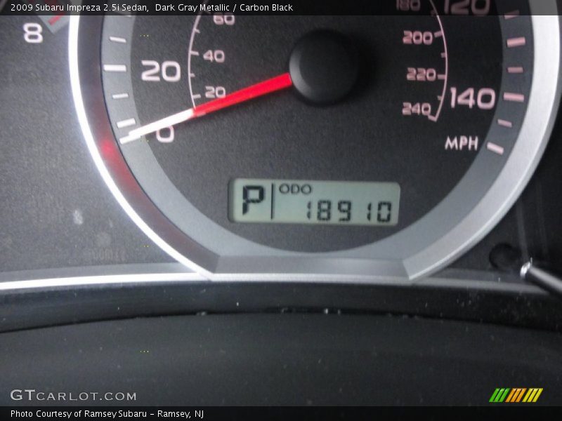Dark Gray Metallic / Carbon Black 2009 Subaru Impreza 2.5i Sedan
