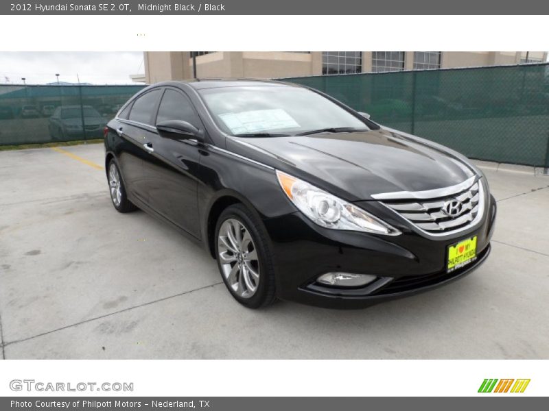 Midnight Black / Black 2012 Hyundai Sonata SE 2.0T