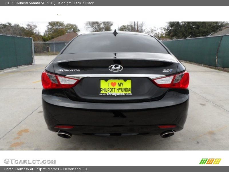 Midnight Black / Black 2012 Hyundai Sonata SE 2.0T