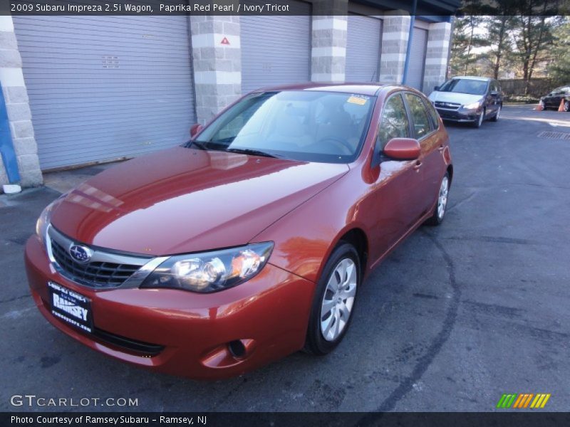 Paprika Red Pearl / Ivory Tricot 2009 Subaru Impreza 2.5i Wagon