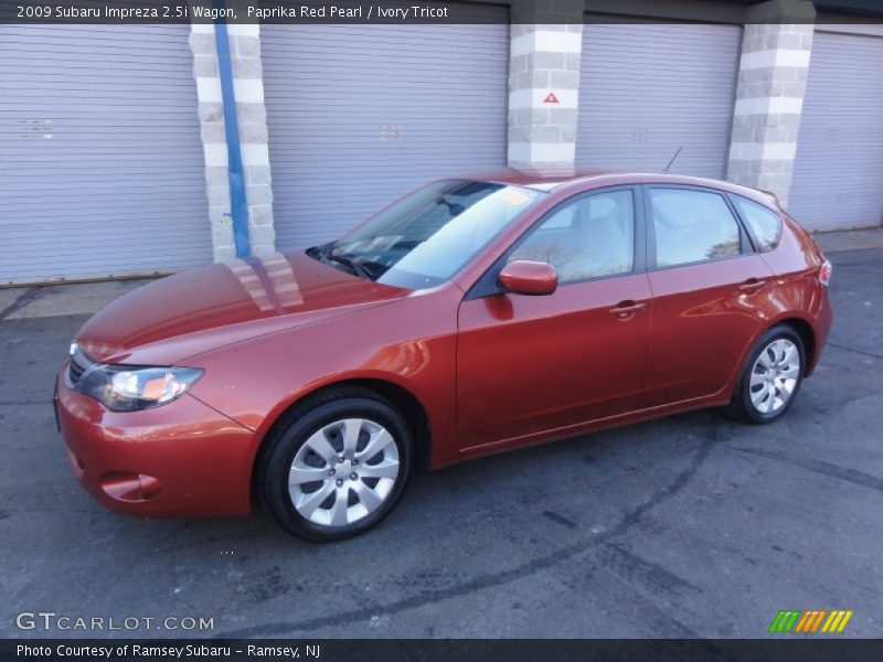 Paprika Red Pearl / Ivory Tricot 2009 Subaru Impreza 2.5i Wagon