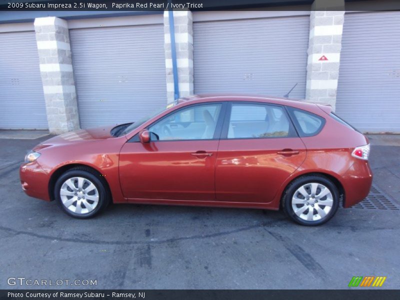 Paprika Red Pearl / Ivory Tricot 2009 Subaru Impreza 2.5i Wagon