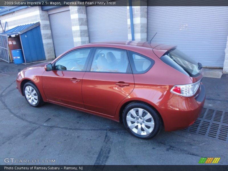 Paprika Red Pearl / Ivory Tricot 2009 Subaru Impreza 2.5i Wagon