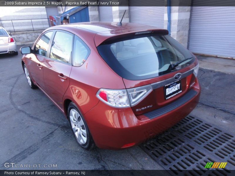 Paprika Red Pearl / Ivory Tricot 2009 Subaru Impreza 2.5i Wagon