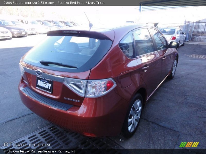 Paprika Red Pearl / Ivory Tricot 2009 Subaru Impreza 2.5i Wagon