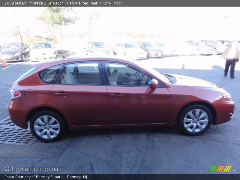 Paprika Red Pearl / Ivory Tricot 2009 Subaru Impreza 2.5i Wagon