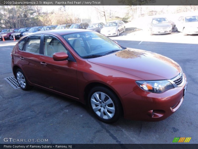 Paprika Red Pearl / Ivory Tricot 2009 Subaru Impreza 2.5i Wagon