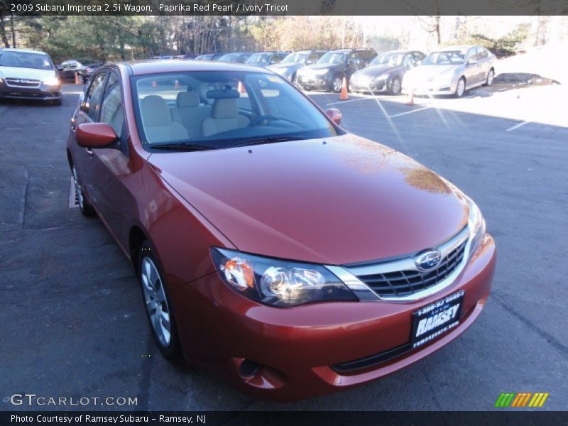 Paprika Red Pearl / Ivory Tricot 2009 Subaru Impreza 2.5i Wagon