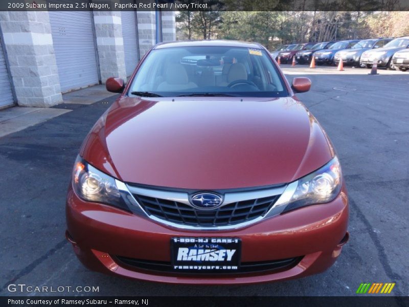 Paprika Red Pearl / Ivory Tricot 2009 Subaru Impreza 2.5i Wagon