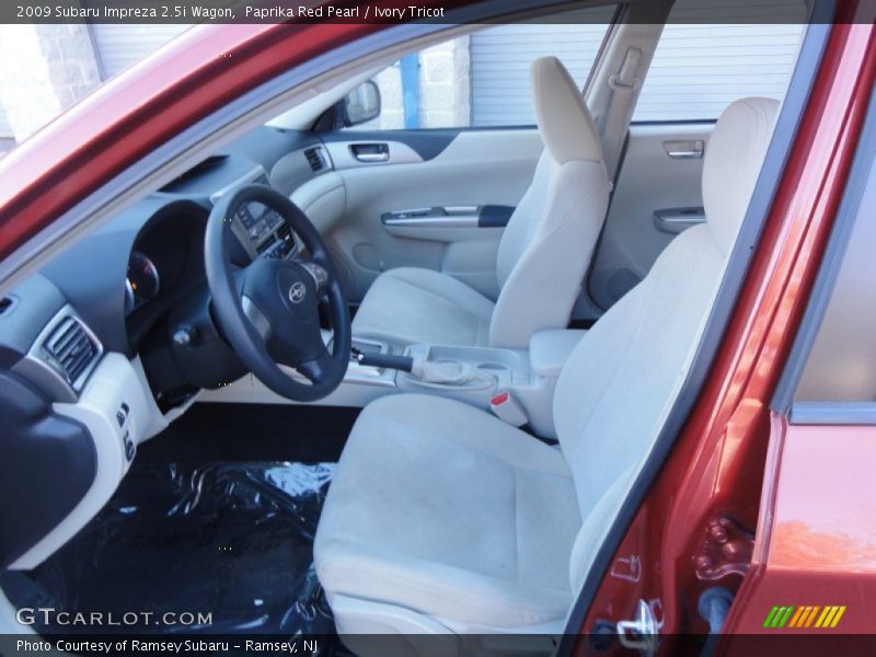 Paprika Red Pearl / Ivory Tricot 2009 Subaru Impreza 2.5i Wagon