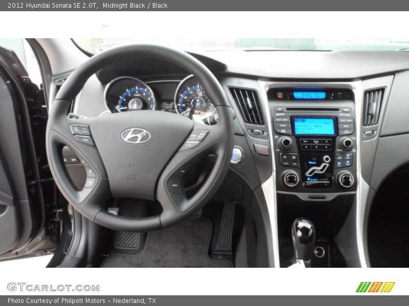 Midnight Black / Black 2012 Hyundai Sonata SE 2.0T