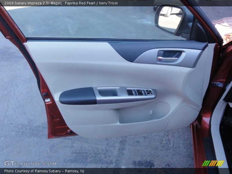 Paprika Red Pearl / Ivory Tricot 2009 Subaru Impreza 2.5i Wagon