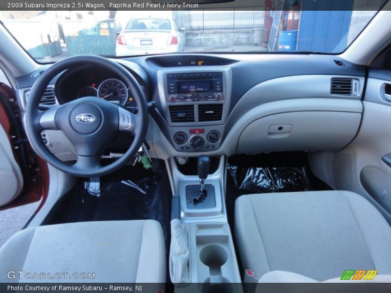 Paprika Red Pearl / Ivory Tricot 2009 Subaru Impreza 2.5i Wagon