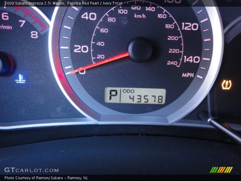 Paprika Red Pearl / Ivory Tricot 2009 Subaru Impreza 2.5i Wagon